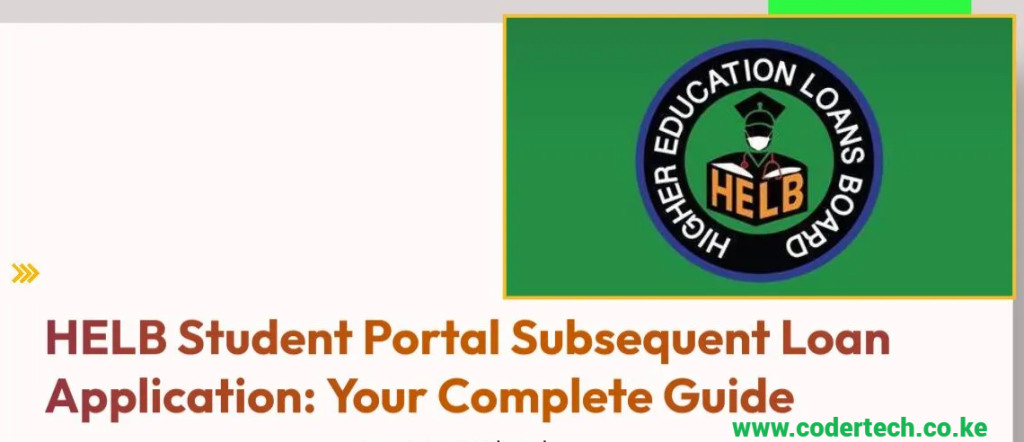 helb student portal subsequent loan application